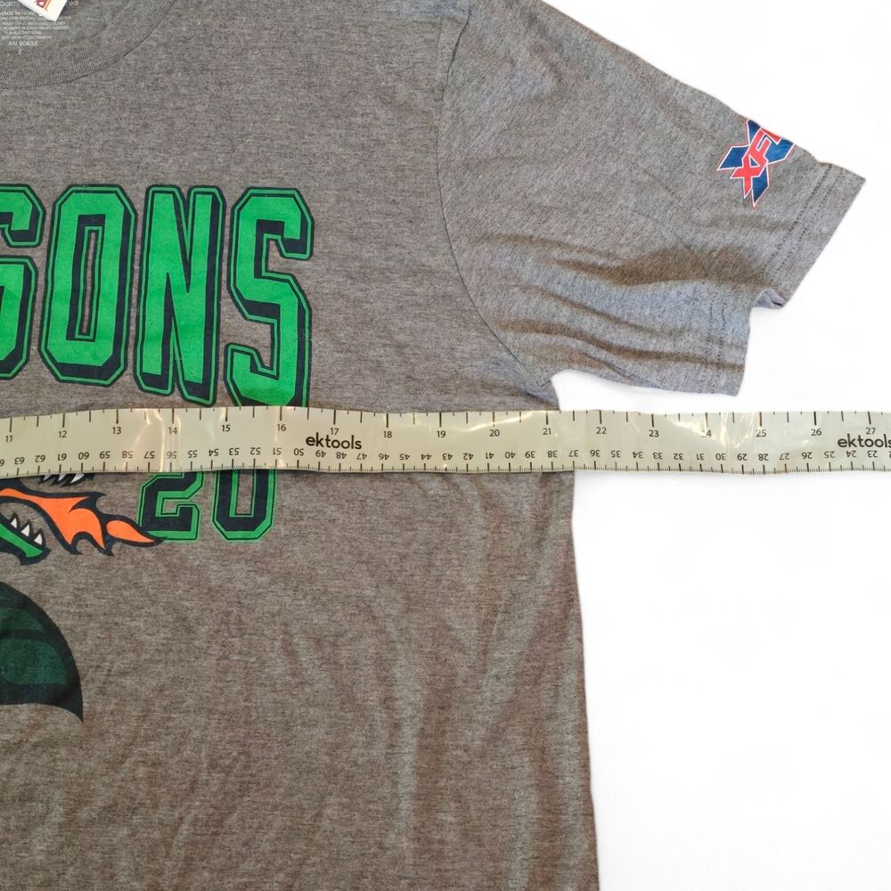 XFL Seattle Sea Dragons Grey Short Sleeve T Shirt Size Large - Picture 7 of 8
